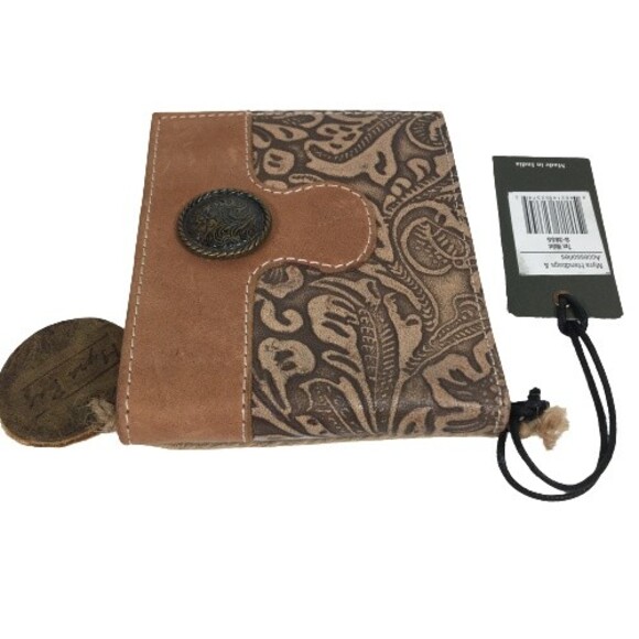Myra Bags #3855 Wallet ID Credit Card Picture Holder RFID Hand Tooled Leather - Picture 3 of 14